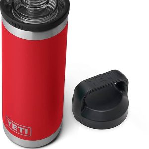 Yeti Rambler 18oz Bottle Chug Cap, Rescue Red